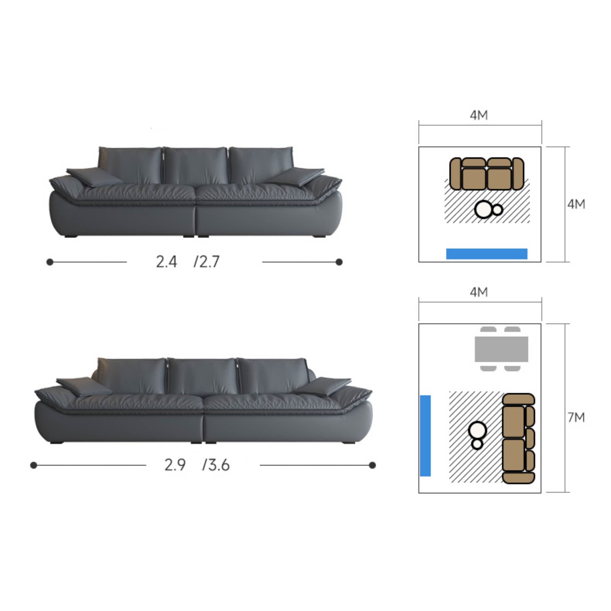 ソファ グレー 三人掛けソファ 四人掛けソファ 幅240cm 270cm 290cm 360cm 肘掛け sofa おしゃれ hatx-1024