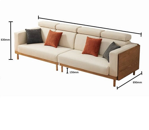 ソファ 二人掛けソファ 三人掛けソファ 四人掛け クッション付き 肘掛け sofa おしゃれ 北欧 幅302cm 237cm 172cm 83cmhjhms-1037