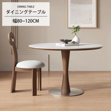 ダイニングテーブル ラウンドテーブル 丸テーブル 円 セラミックテーブル リビングテーブル 食事テーブル カフェテーブル 80cm 90 100 110 4人掛け 120 ホワイト 大理石柄 6人掛け 130cm 4人用 大理石風 大理石調 食卓 ホテルライク アンティーク調 hjj-6444-1