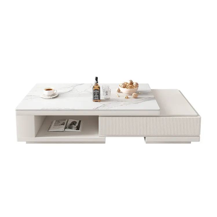 センターテーブル ローテーブル リビングテーブル セラミック 完成品 ホワイト 幅140cm 伸縮 モダン コーヒーテーブル ティーテーブル おしゃれ hjl-1185
