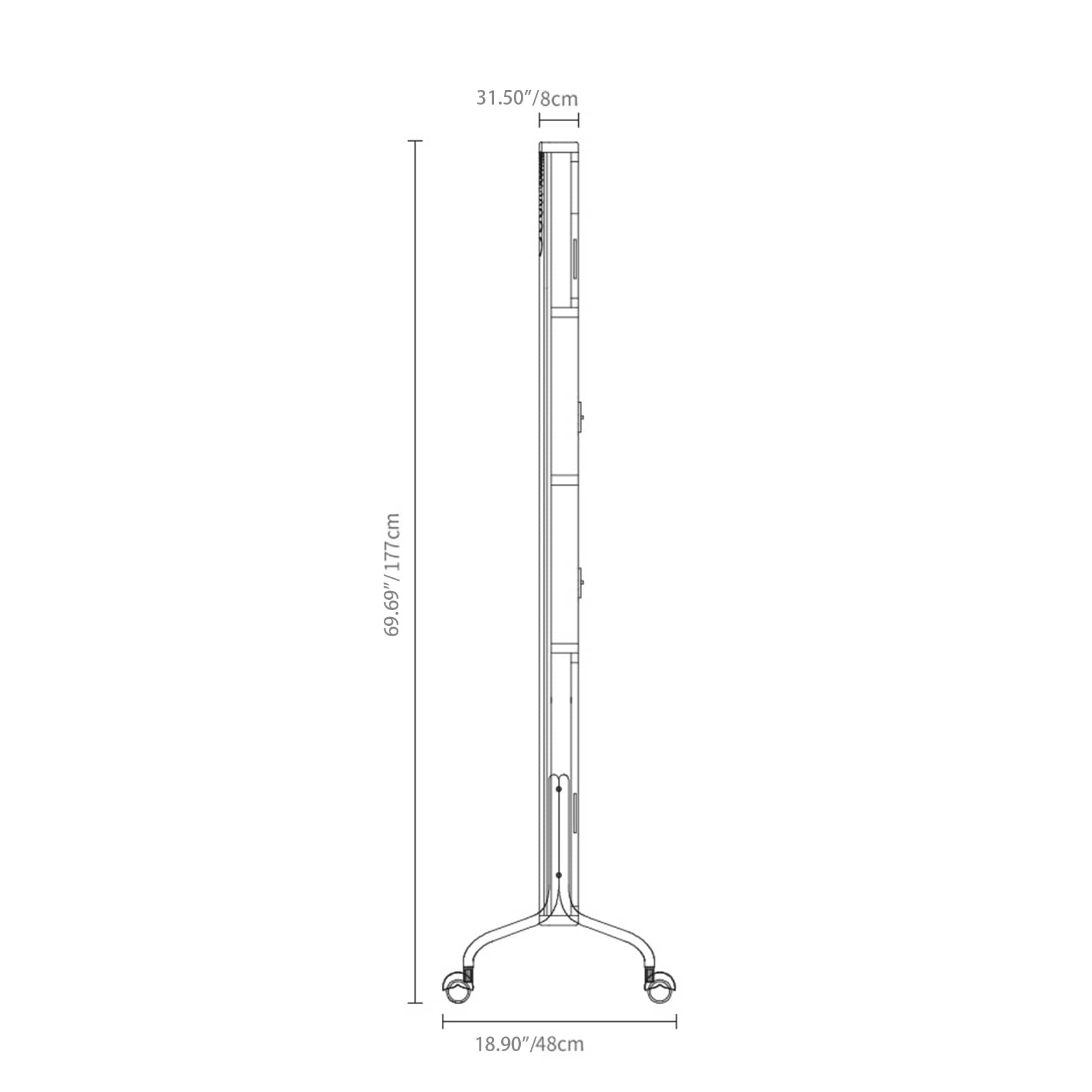 スタンドミラー 幅64cm 全身鏡 収納ラック 多機能 hldmz-738