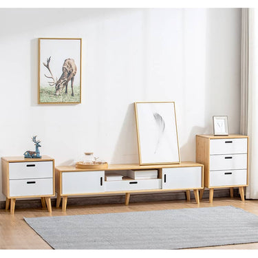 テレビ台 キャビネット 幅43cm スタイリッシュ 竹製  リビング hsl-393