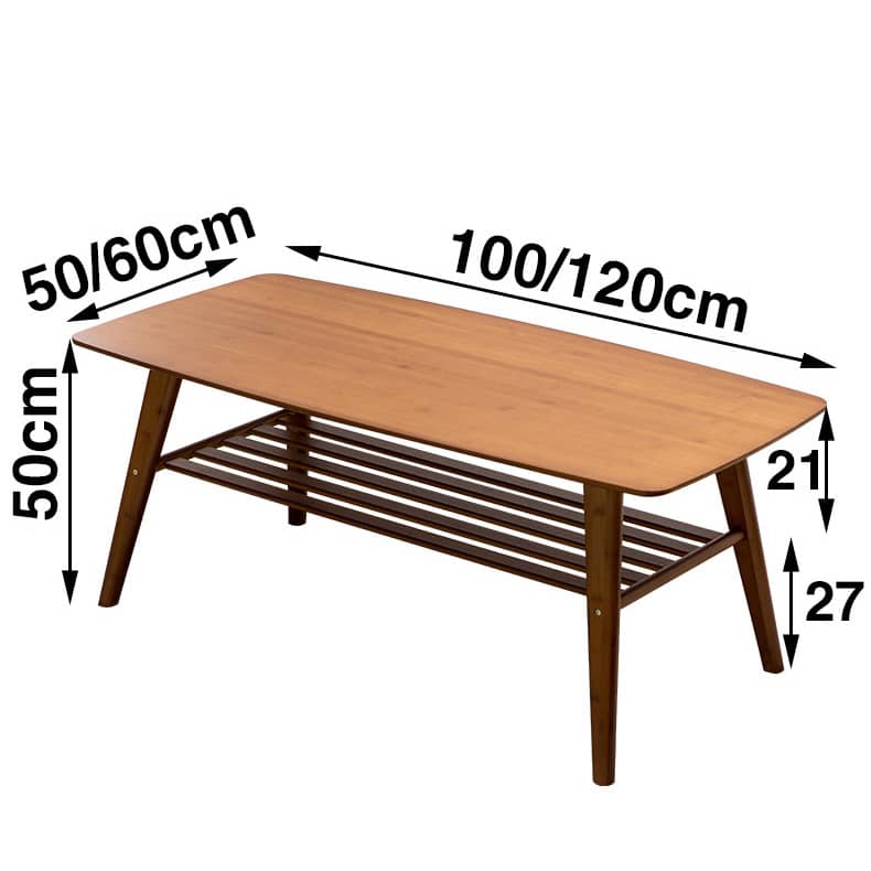 センターテーブル 幅100cm 120cm ナチュラル ブラウン 竹製  リビングコーディネート hsl-81