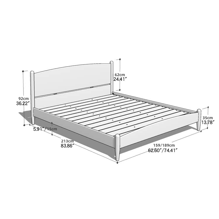 ベッドフレーム 幅129-189cm キングベッド  木製フレーム ベッドボード hykmq-771