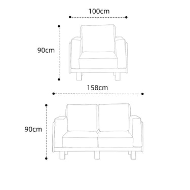ソファ 幅100 158cm 1人掛け 2人掛け ナチュラル コンパクト hykmq-784