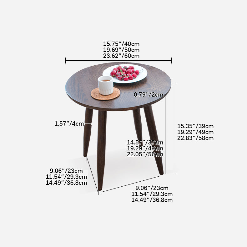 サイドテーブル 直径40/50/60cm 円形 テーブル コンパクト hym-485