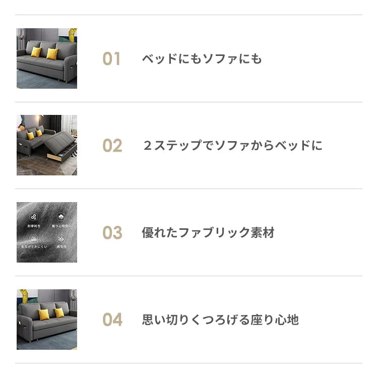 ソファベッド 伸縮式 収納付き 2人掛け 3人掛け 高級感 hyt-3767