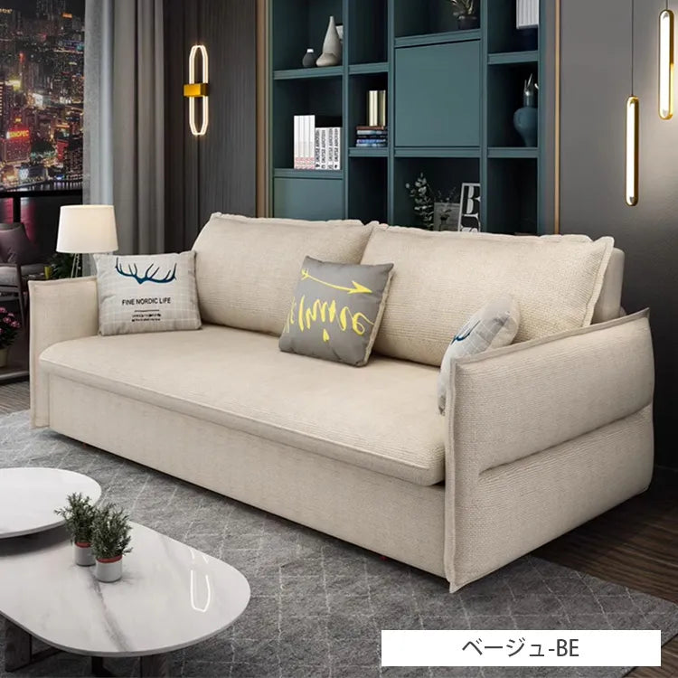 ソファベッド L字 3way 収納付き 2人掛け ダブル hyt-3770