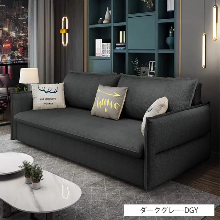 ソファベッド L字 3way 収納付き 2人掛け ダブル hyt-3770