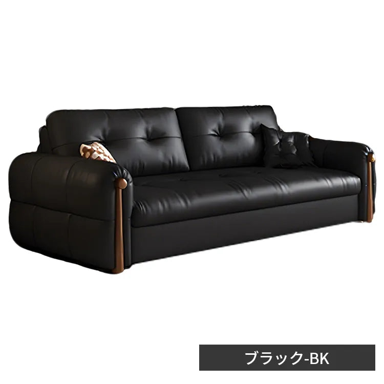 ソファベッド 折りたたみ レザー 2人掛け 収納付き hyt-3773