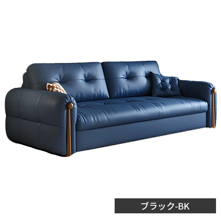 ソファベッド 折りたたみ レザー 2人掛け 収納付き hyt-3773