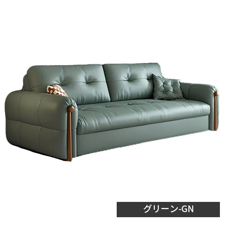 ソファベッド 折りたたみ レザー 2人掛け 収納付き hyt-3773