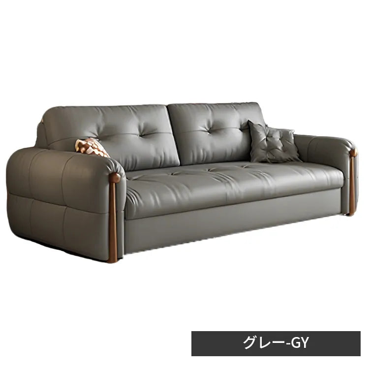 ソファベッド 折りたたみ レザー 2人掛け 収納付き hyt-3773