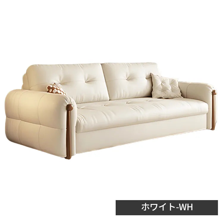 ソファベッド 折りたたみ レザー 2人掛け 収納付き hyt-3773