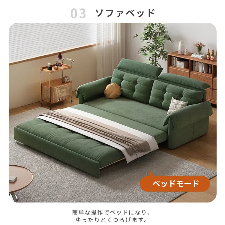 ソファベッド 2way 折りたたみ 収納付き コンパクト hyt-3774