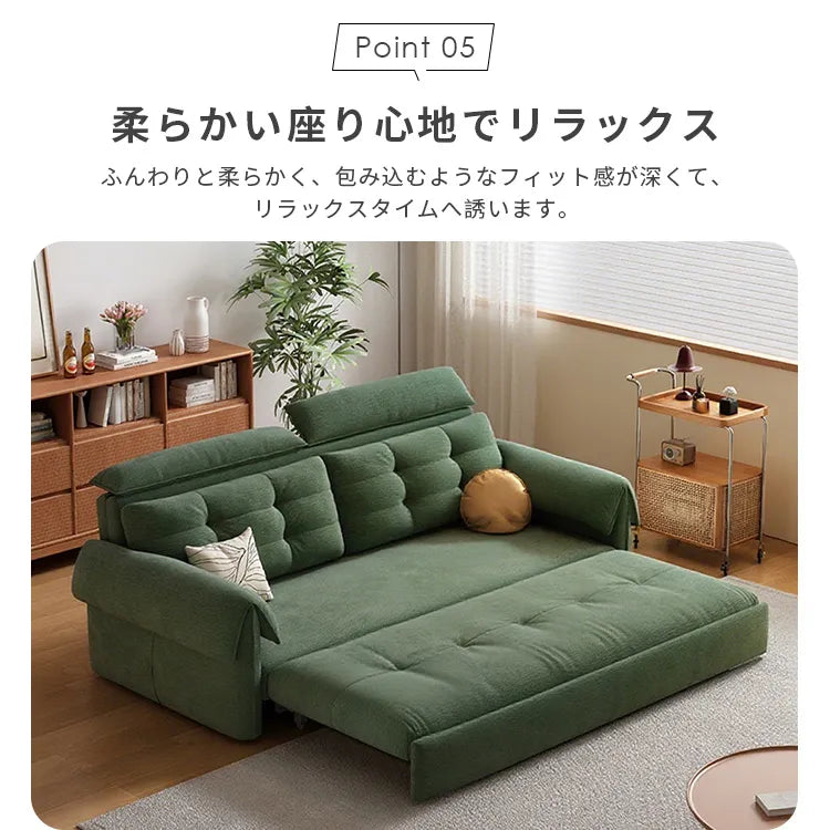 ソファベッド 2way 折りたたみ 収納付き コンパクト hyt-3774