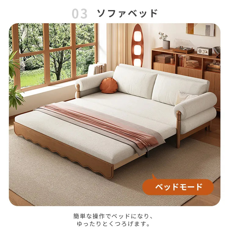 ソファベッド 伸縮式 2人掛け 収納付き モダン hyt-3776