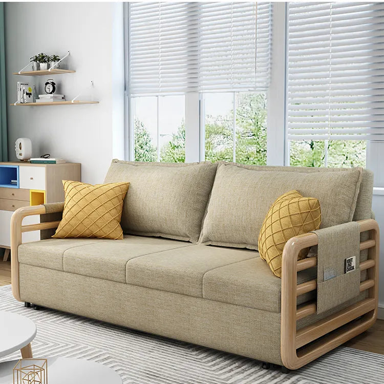 ソファベッド 折りたたみ 伸縮 木肘 ローソファー 収納箱付 ソファー 2人掛け ソファ l字 肘付き 収納付き 省スペース リビング 高級 モダン おしゃれ 新生活 hyt-3800