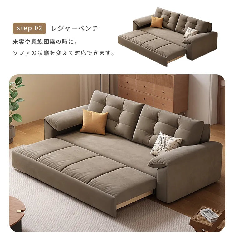 ソファーベッド 折りたたみ ローソファー 収納箱付 ソファ 2人掛け ソファー 肘付き 収納付き 省スペース リビング 高級 モダン おしゃれ 新生活応援 hyt-5573