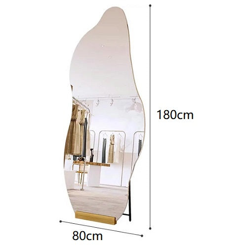 スタンドミラー 全身鏡 ウェーブミラー 韓国 全身ミラー 鏡 ミラー ノンフレーム 立て掛け 姿見鏡 ミラー おしゃれ fzbl-1859