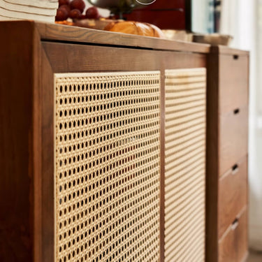 キャビネット 幅160cm ラタン 引き出し収納 ナチュラル tzm-515
