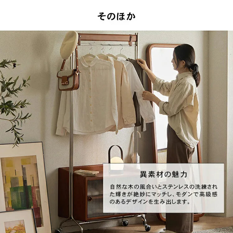 ハンガーラック 木製 スリム 洋服かけ 洋服掛け 北欧 収納家具 シェルフ ラック xbjj-sjldyj