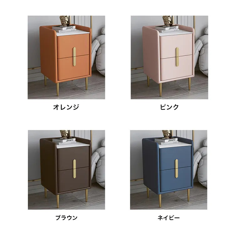 ナイトテーブル おしゃれ 北欧 セラミック天板 サイドテーブル 天然木 収納 引き出し yk-07