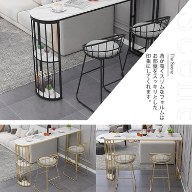 カウンターテーブル セラミック 北欧 おしゃれ 収納付き バーテーブル 業務用 バーカウンターテーブル 自宅 yly-165