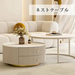 セラミック センターテーブル 円形 モダン ローテーブル おしゃれ ynw-023