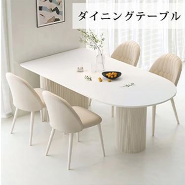 ダイニングテーブル 白 セラミック 2本足 カフェテーブル おしゃれ ynw-025