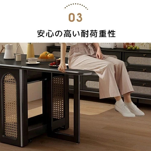 ダイニングテーブル 折りたたみ 伸長式 リビングテーブル 一人暮らし 完成品 zds-075