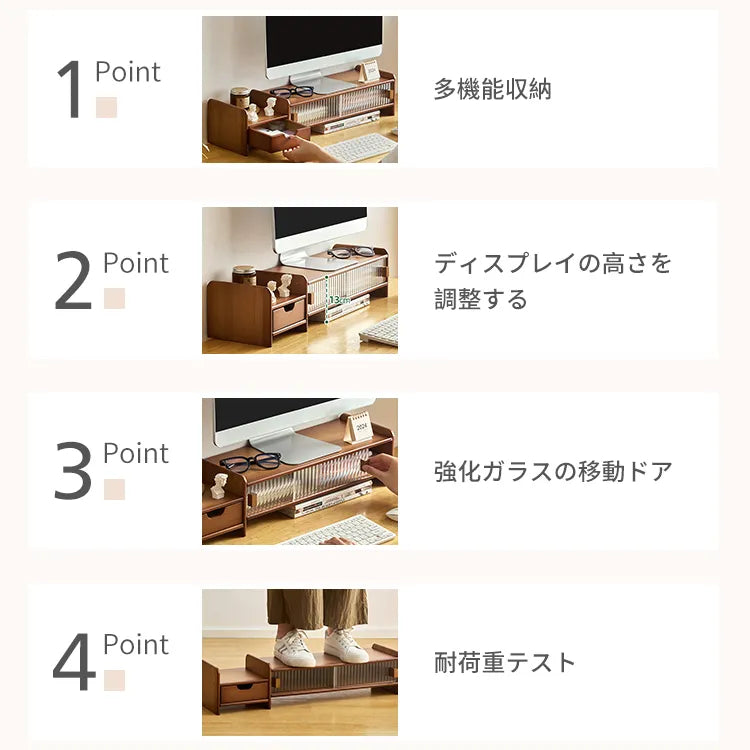 卓上ラック パソコン台 卓上 モニタースタンド 棚 パソコン おしゃれ 収納 zt-1000