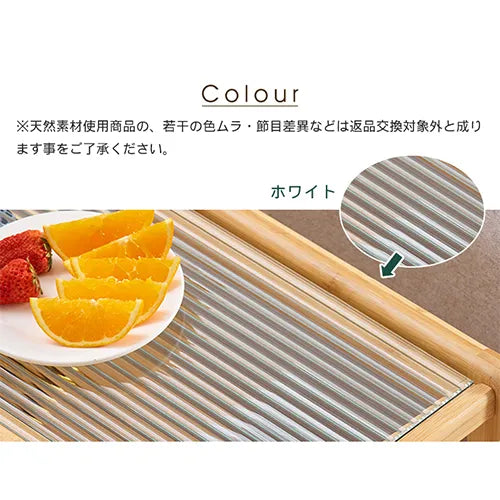 キャビネット 引き出し ガラス 竹 収納家具 おしゃれ 大容量収納 zt-564