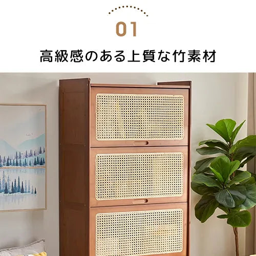 キャビネット ラタン ラック棚 リビング ナチュラル 収納家具 おしゃれ 大容量 zt-934