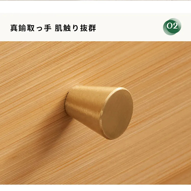 ナイトテーブル 引き出し付き 木目調 収納 キャスター付き ラタン ベッドサイド zt-996