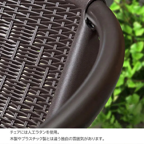 ガーデン テーブルセット チェア 5点セット おしゃれ ラタン調 ガラス パラソル対応 庭 屋外 アウトドア zy-029
